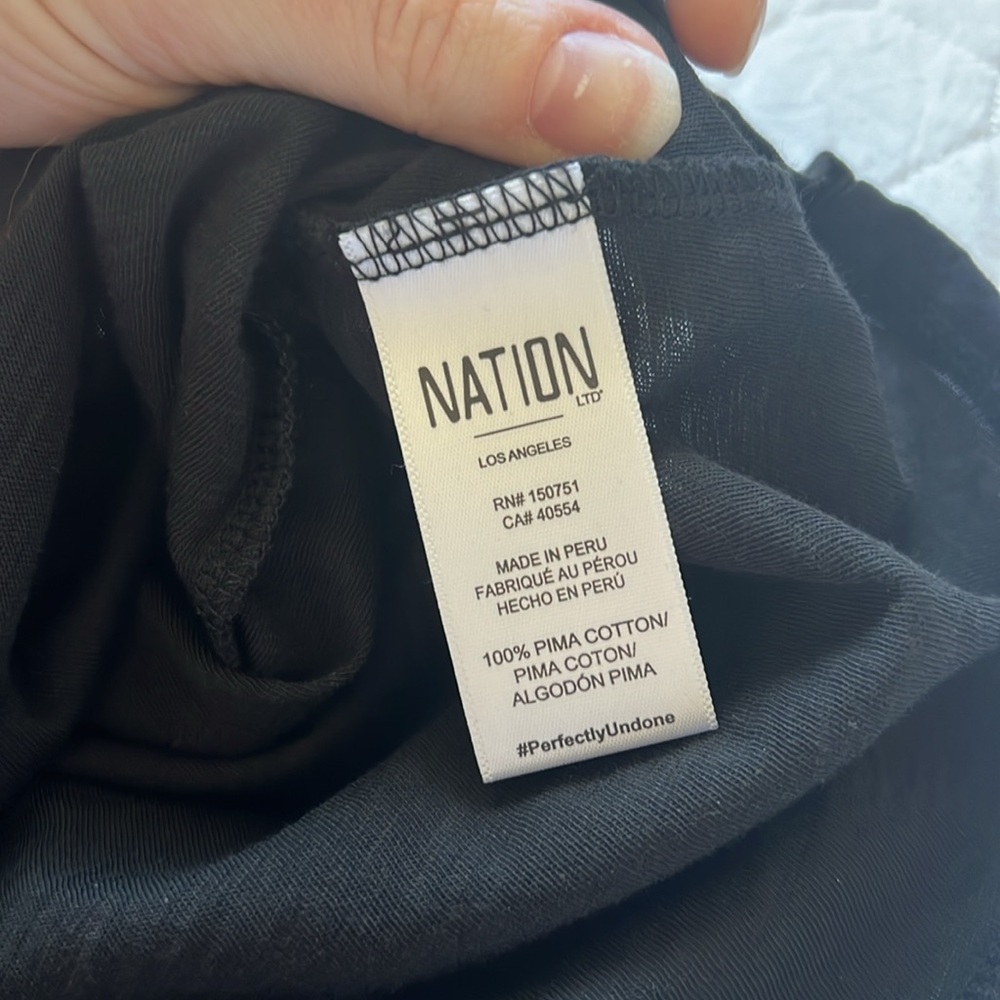 Nation LTD Black Ruffle Sleeve Tank Top - Picture 8 of 9